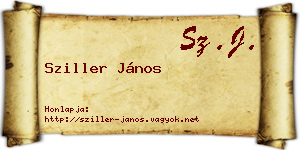 Sziller János névjegykártya
